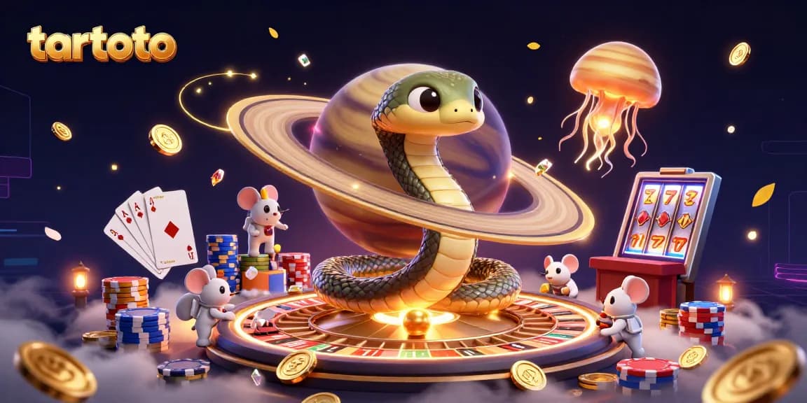 Experience winning thrills at tartoto as a cosmic dealer brings excitement to your bets.