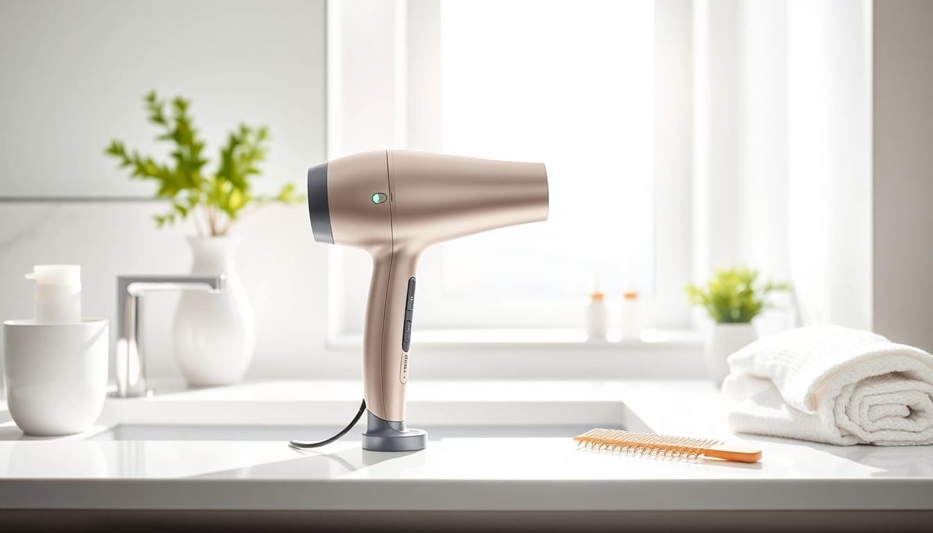 Experience the power of Laifentech hair dryer showcasing its sleek design and modern elegance.