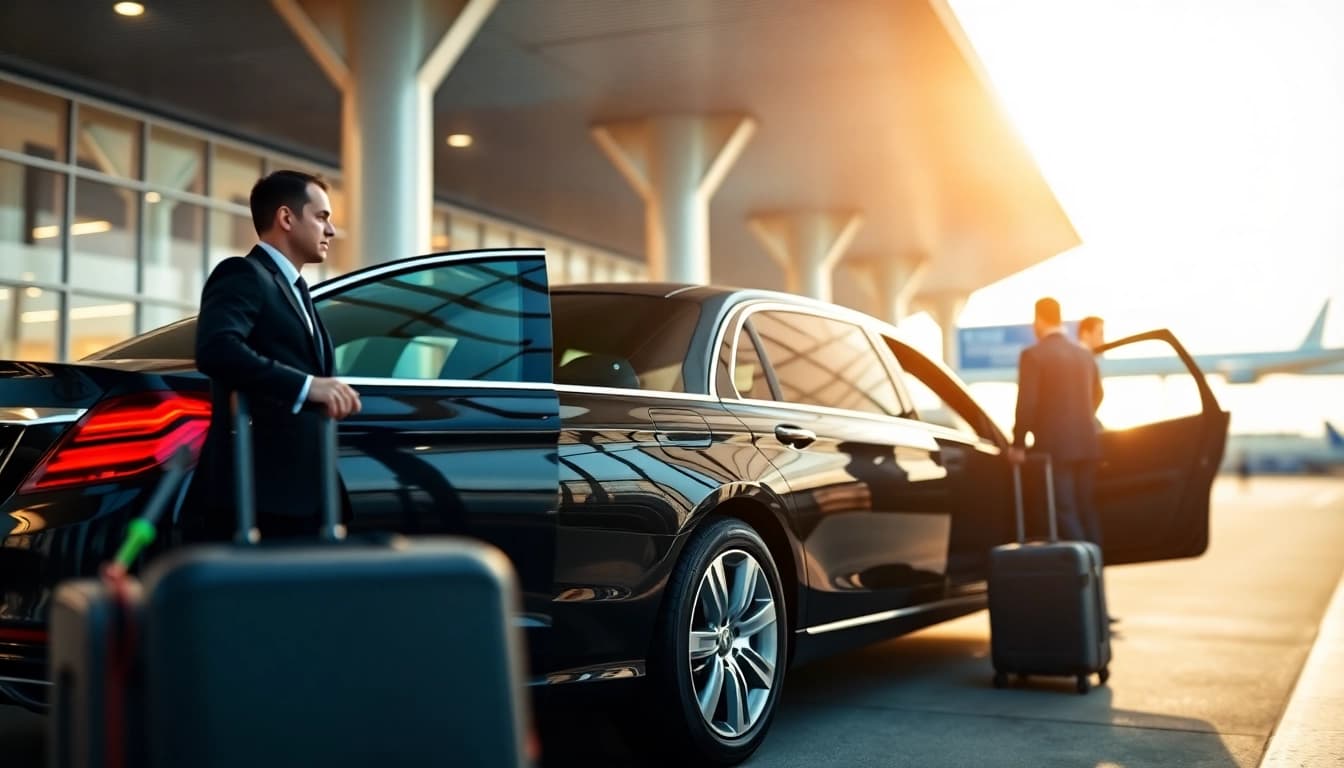 Efficient car service vancouver airport with a driver welcoming travelers at YVR.