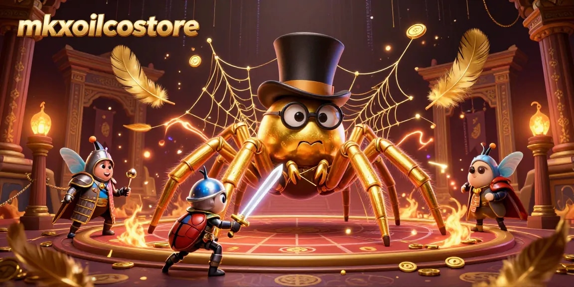 Engage with the mkxoilcostore as the golden tarantula weaves a web of chance amid animated casino spectacles.