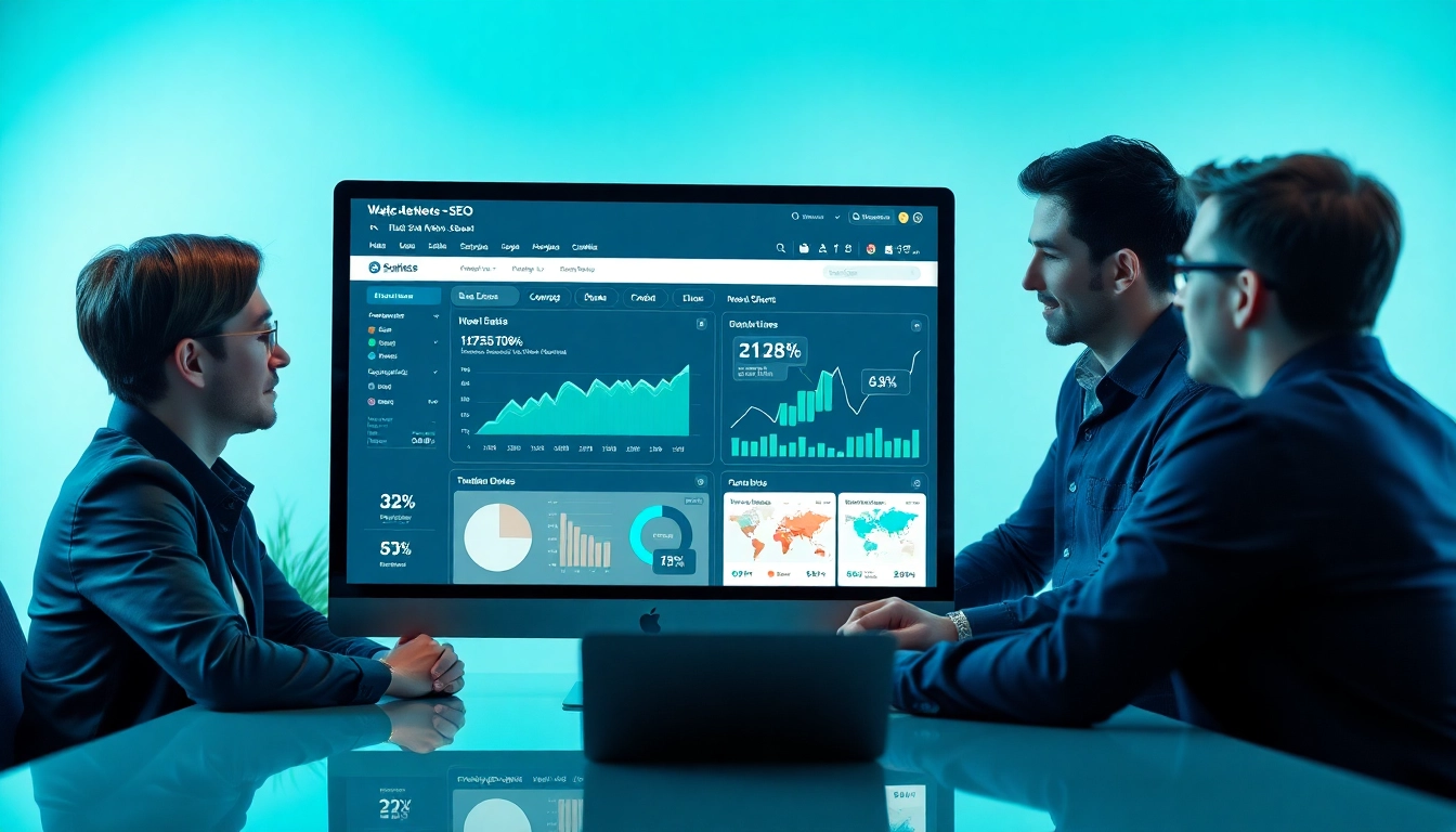 Analyze performance metrics on a website with built-in SEO dashboard for effective online strategies.