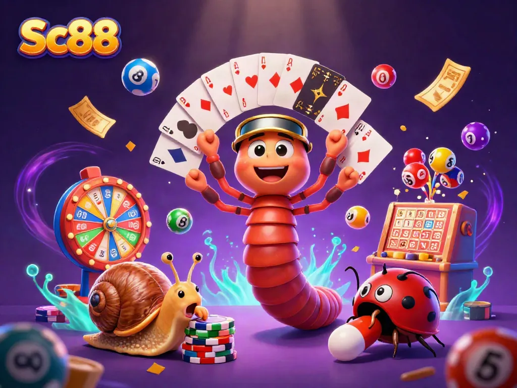 Experience thrilling gaming excitement with Sc88 as a millipede dealer enthusiastically fanned out cards.