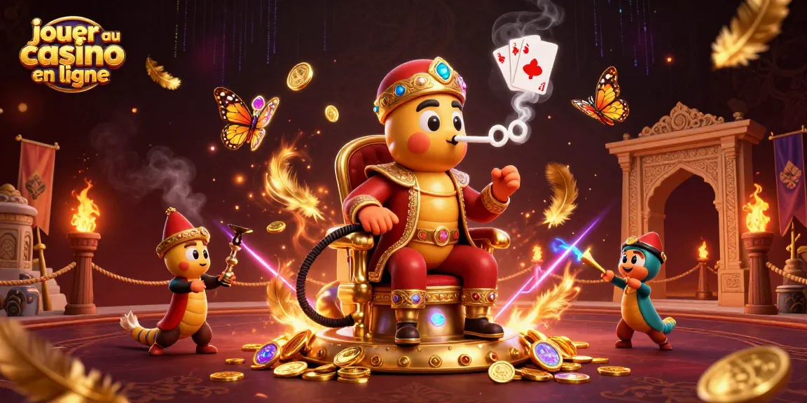 Profitez de jouer au casino en ligne avec une scène dynamique de jeu et personnages colorés.