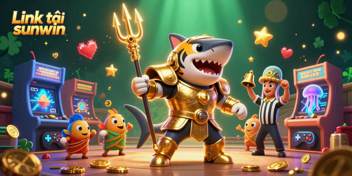 Engage in thrilling gameplay with Link tải sunwin illustrated through vibrant casino-themed 3D art.