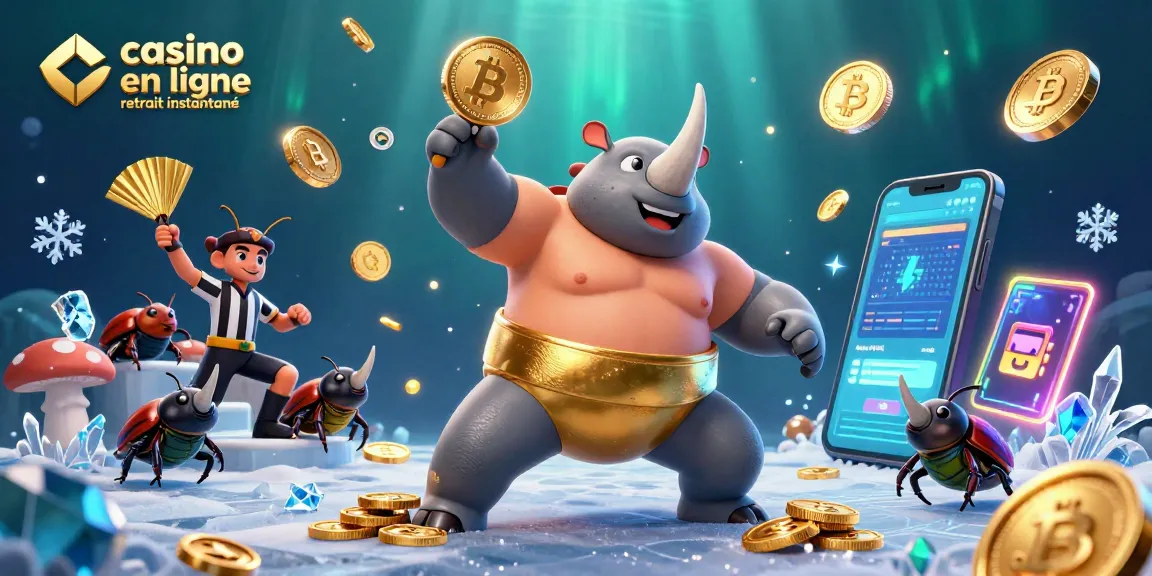 Vivre l'action au casino en ligne retrait instantané avec un champion sumo et des pièces d'or volantes.