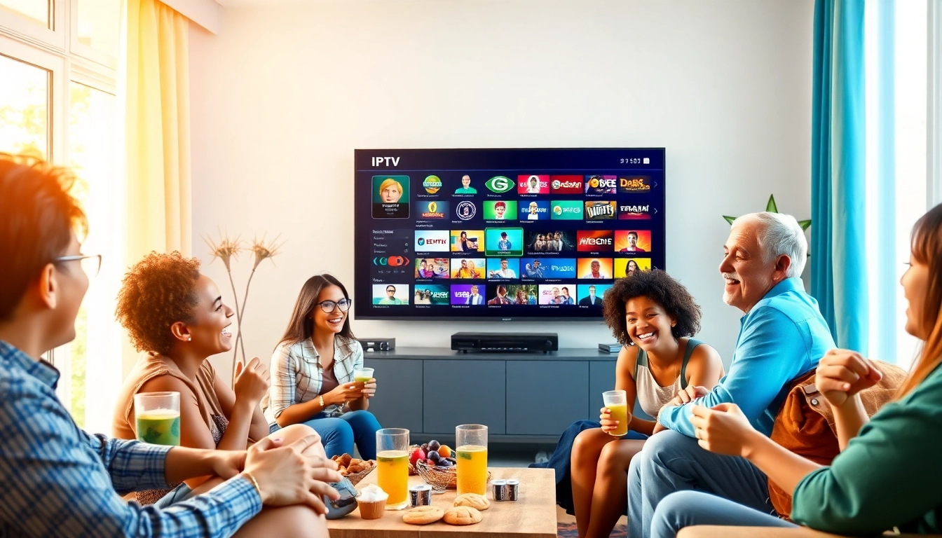 Experience the excitement of a free iptv trial with family in a cozy living room atmosphere.
