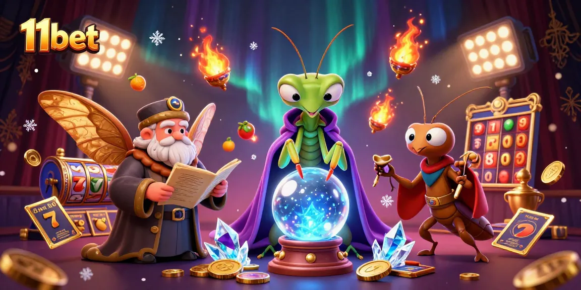 Experience exciting gaming with 11bet as characters explore fortune and luck in a vibrant digital casino scene.