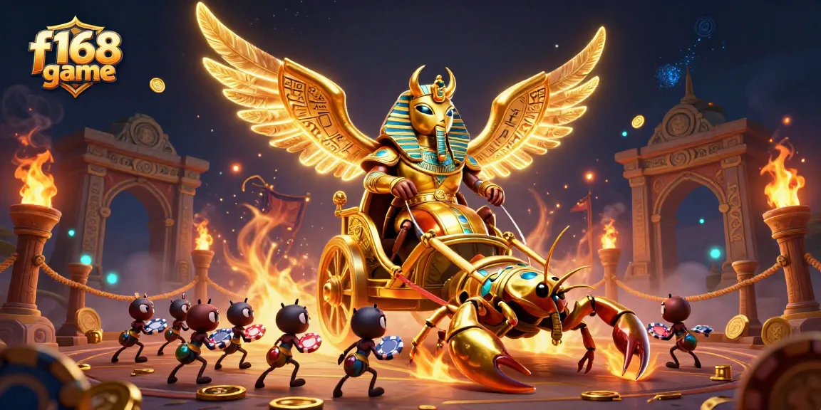 Experience exciting f168 game action with vibrant characters and golden elements in a thrilling casino setting.