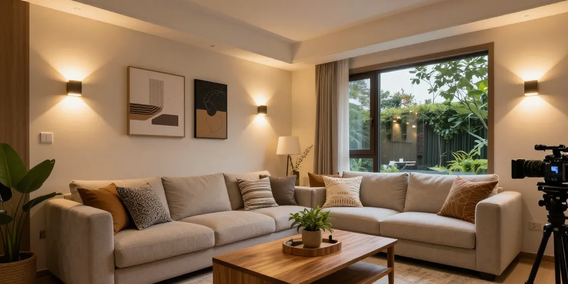 Aplice tavan moderne iluminează un living elegant, accentuând designul interior contemporan.