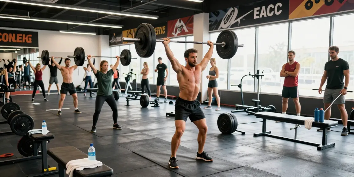 Bodybuilder lifting weights in vibrant gym environment at Astera Steroid Shop.