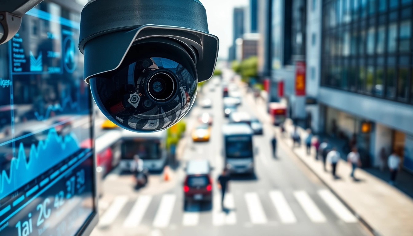 Enhance security camera analytics with advanced monitoring technology for urban safety.