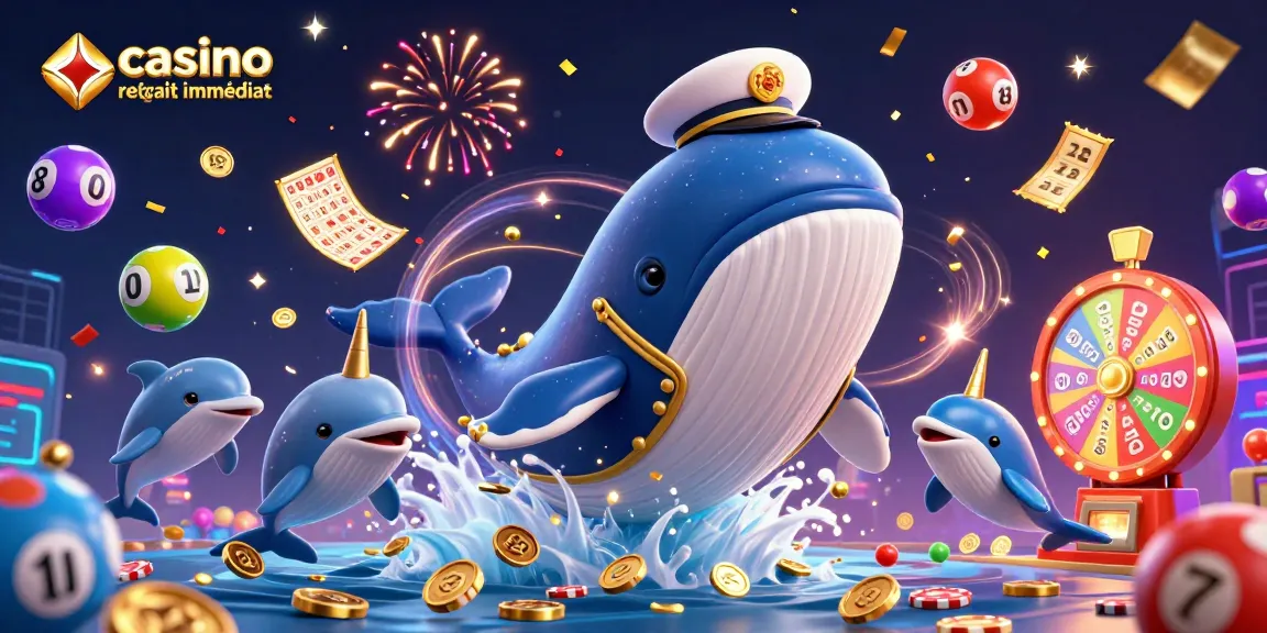 Visuel captivant illustrant le casino en ligne retrait immédiat avec des personnages marins ludiques