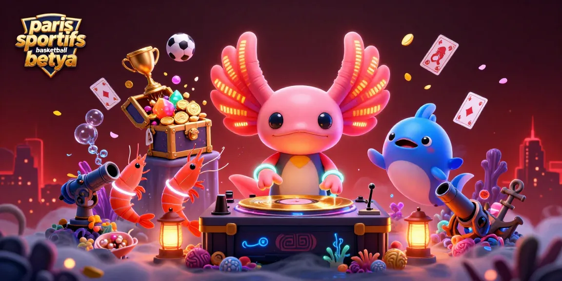 Experience paris sportifs basketball betya with vibrant characters and gambling elements in an underwater scene.