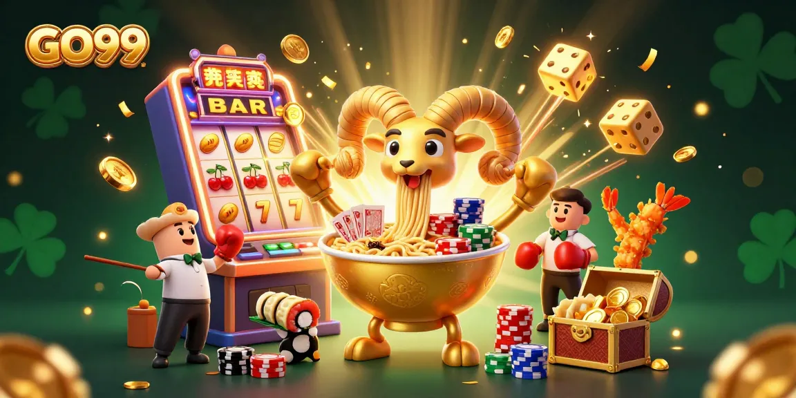 Experience thrilling gameplay at GO99 with vibrant 3D cartoon characters and casino elements.