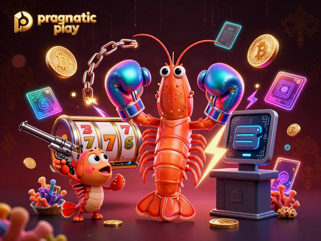Permainan slot dan koin crypto menyatu dengan karakter udang dalam dunia pragmatic play.